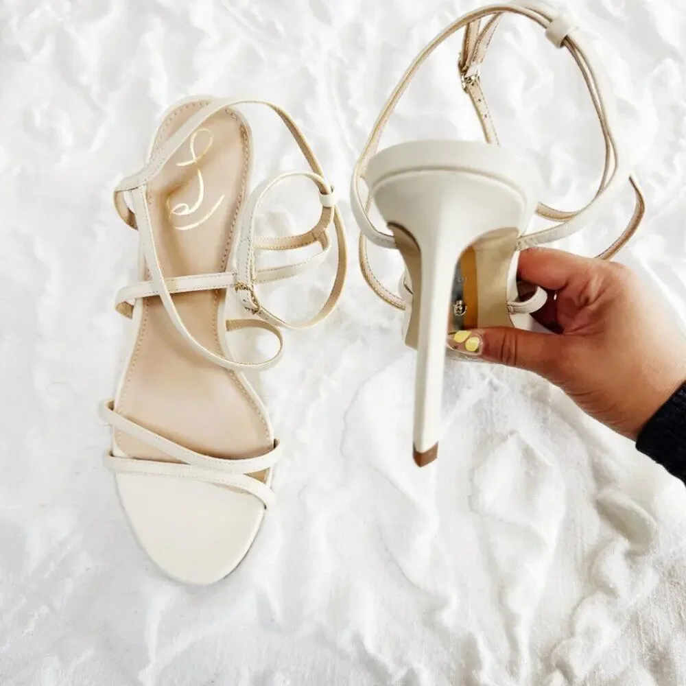 Sam Edelman Delanie Heels Size 10.5 in Ivory